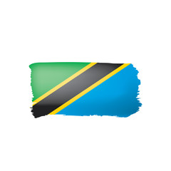 Tanzania flag, vector illustration on a white background.