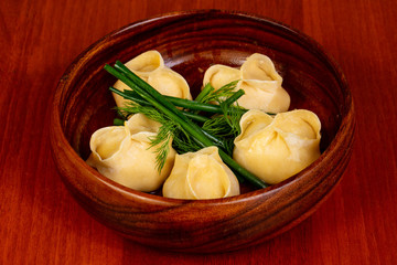 Uzbek traditional dumplings - Manti