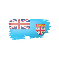Fiji flag, vector illustration on a white background.