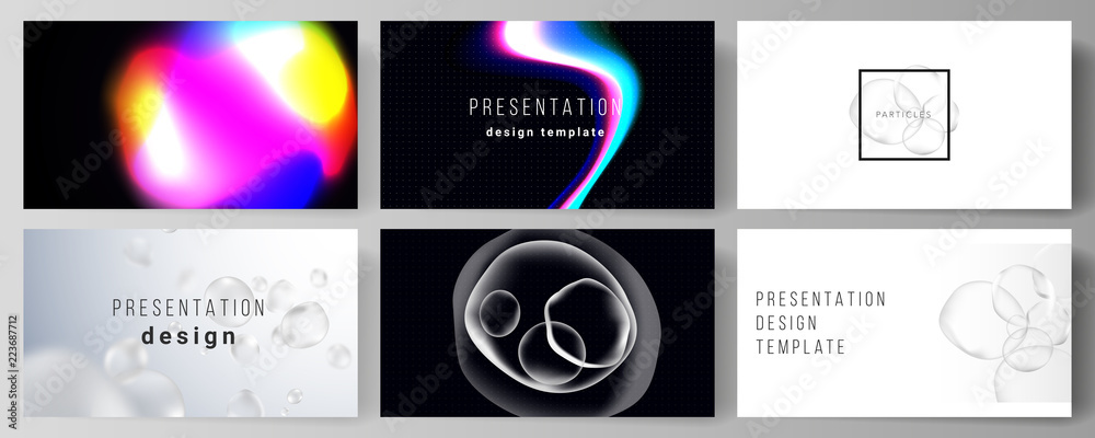 Wall mural the vector layout of the presentation slides design business templates. spa and healthcare design, s