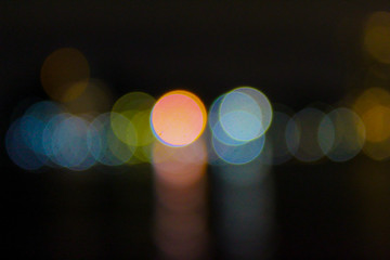 Bokeh night city blur background