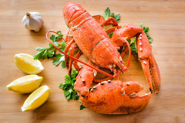 homard après la cuisson
