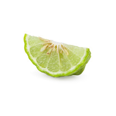 Naklejka na ściany i meble Stack image bergamot fruit isolated on a white background with clipping path