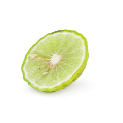 Fototapeta na wymiar Stack image bergamot fruit isolated on a white background with clipping path