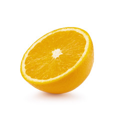 Orang slice isolate on white background. With clipping path