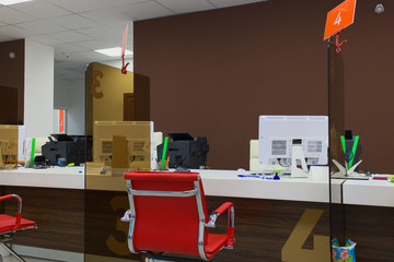 modern office interior of a room