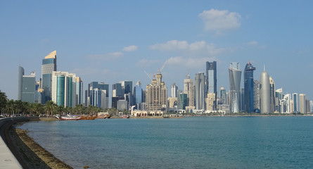 Fototapeta premium Skyline of Doha in Qatar