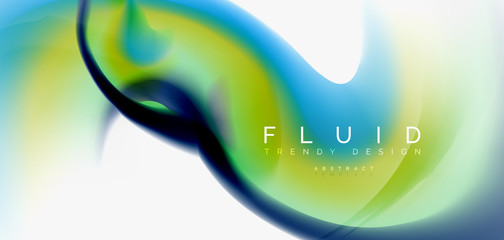 Mixing liquid color flow abstract background. Trendy abstract layout template for business or technology presentation, internet poster or web brochure cover, wallpaper