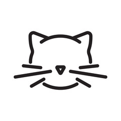 Cat head icon. Vector illustration isolated on white background