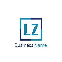 Initial Letter LZ Logo Template Design