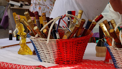 Basket with alcohol © Andrzej
