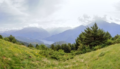 A Bubal lake landscape seen from the path to the Piedrafita de Jaca lake in the Aragonese Pyrenees...
