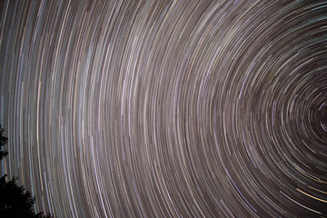 Long exposure photo of the night sky
