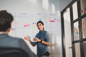 Female executive holding a planning meeting