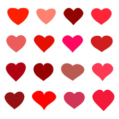 Heart icons set