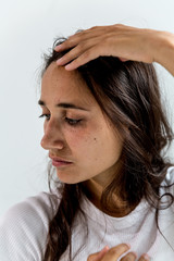 Fototapeta premium Face of a Young Woman From Profile