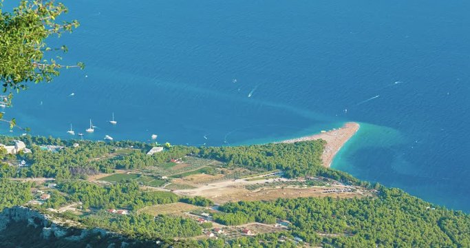 Golden Horn beach on island Brac, Croatia, Europe. Summer time.
