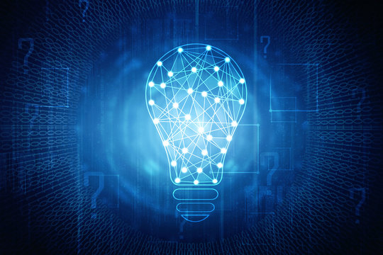 
bulb future technology, innovation background, creative idea concept 