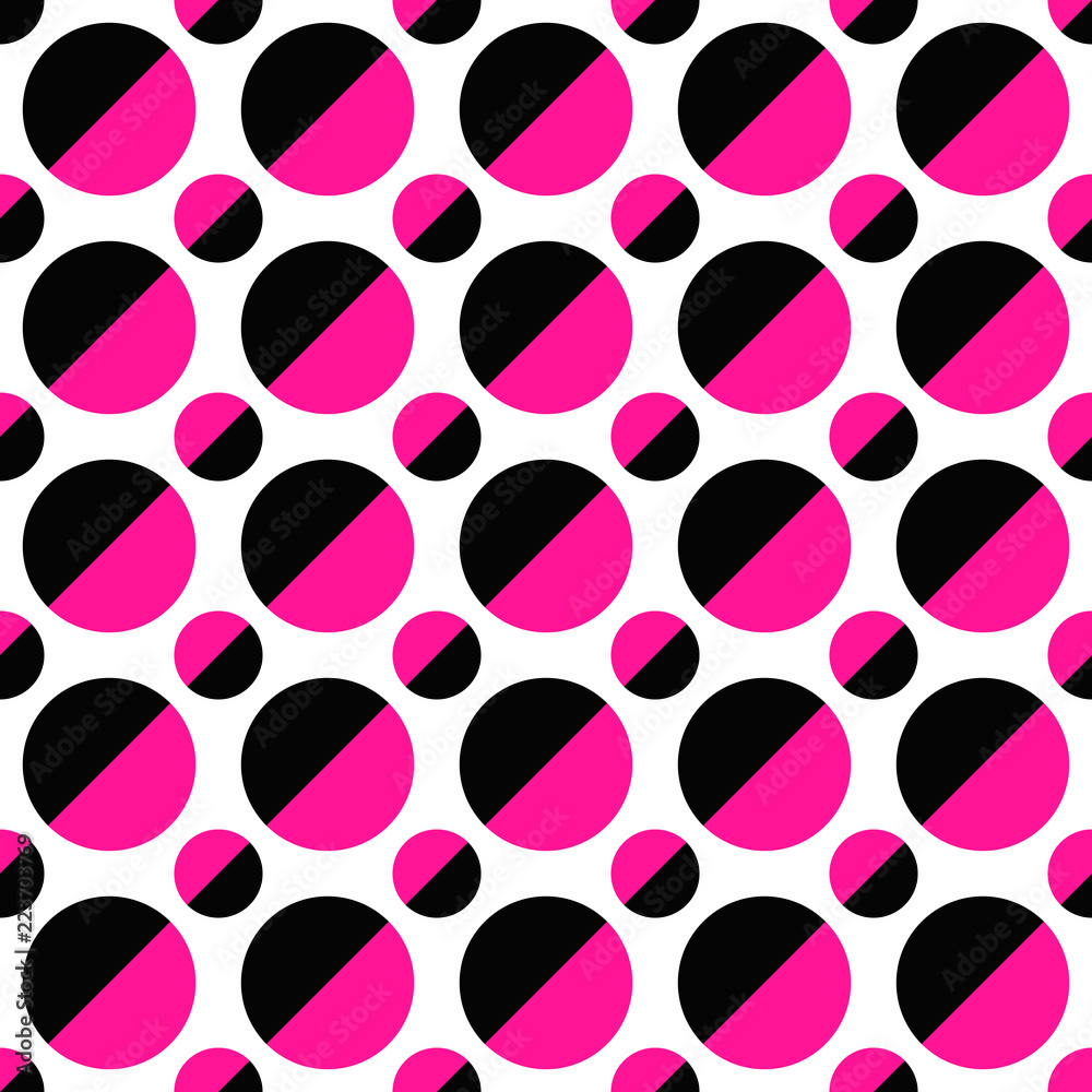 Poster geometrical abstract seamless pattern - vector circle background design