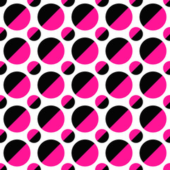 Geometrical abstract seamless pattern - vector circle background design
