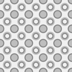 Grey geometrical repeating pattern - vector circle design background