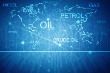 2d rendering Stock market online business concept. business Graph 