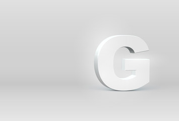 High detailed 3D font character, vector illustration