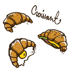 French croissants illustration.