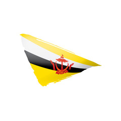 Brunei flag, vector illustration on a white background.