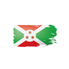 Burundi flag, vector illustration on a white background.