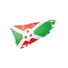 Fototapeta premium Burundi flag, vector illustration on a white background.
