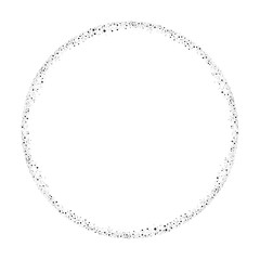 Halftone circle, design element isolated on white background with blank space. Vector illustration