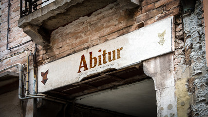 Fototapeta premium Schild 383 - Abitur