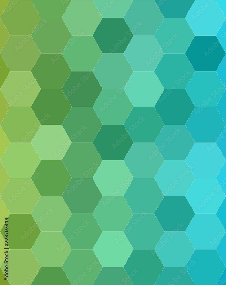Poster abstract hexagonal tile mosaic pattern background design