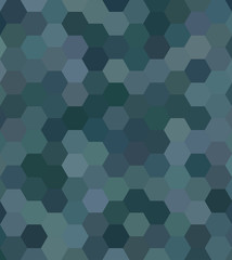 Fototapeta na wymiar Teal color abstract hexagonal honey comb background
