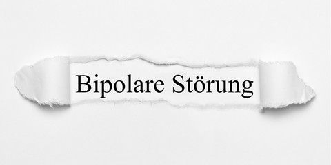 Bipolare Störung auf weißen gerissenen Papier