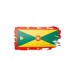 Grenada flag, vector illustration on a white background.
