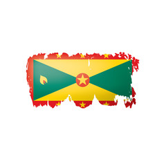 Grenada flag, vector illustration on a white background.