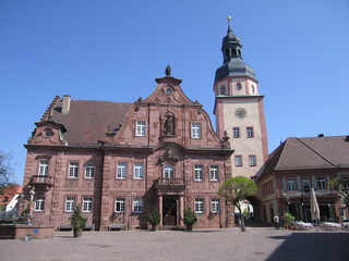 Rathaus und Rathausturm Ettlingen