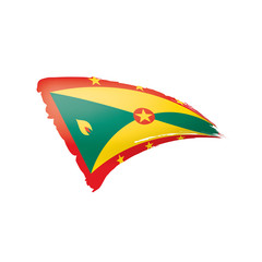 Grenada flag, vector illustration on a white background.