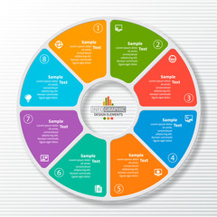 Abstract 3D Paper Infographics. Business template .Vector illustration