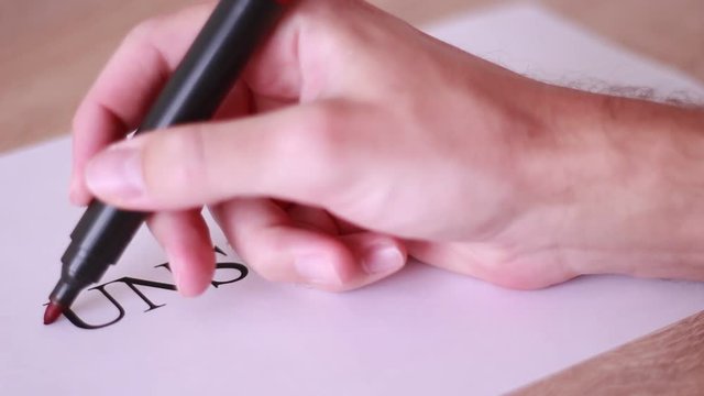 Crossing out "un" prefix in "Unsuccessful" inscription