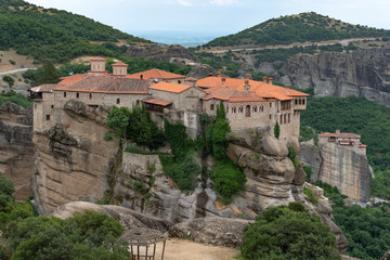 Fototapeta na wymiar Varlaam Monastery and Convent Rousanou, Meteora, Greece