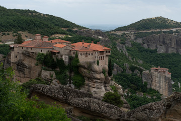 Fototapeta na wymiar Varlaam Monastery and Convent Rousanou, Meteora, Greece