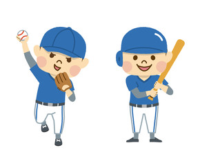 野球をする男性