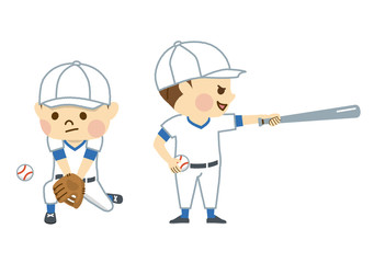 Obraz premium 野球をする男性