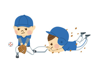 野球をする男性