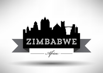 Naklejka premium Vector Graphic Design of Zimbabwe City Skyline