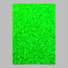 Green abstract brochure template design - polygonal vector background