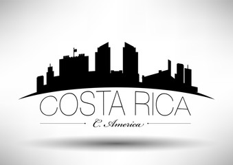 Vector Graphic Design of Costa Rica Skyline